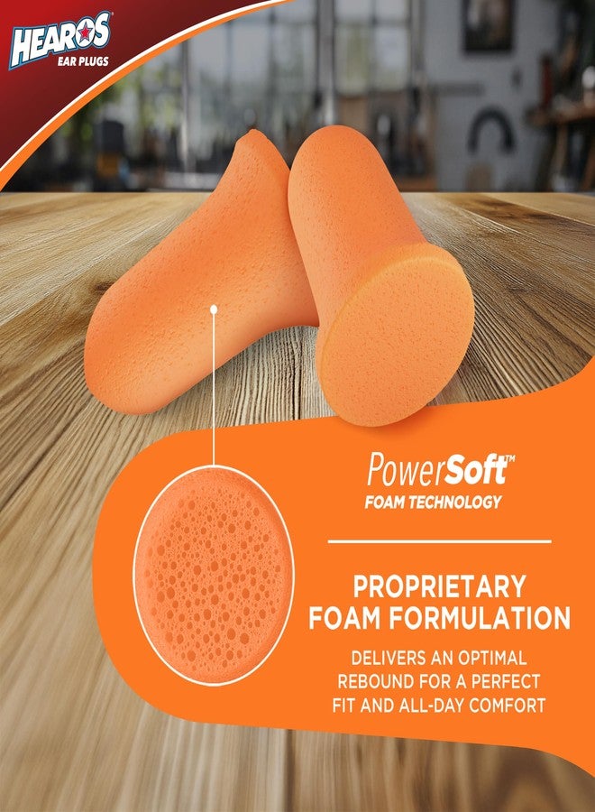 Hearos Advanced Protection Ear Plugs, Foam NRR 32, 10 Pair, Orange (5810) - Image 2